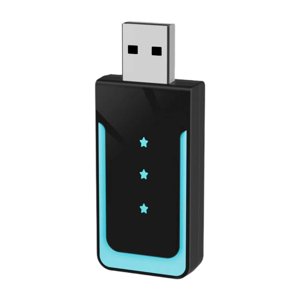 Magideal - Plug Y Reproducción Del Adaptador Automático, Control De Voz, Accesorios Automáticos De Alto Rendimiento 5.8 Ghz Compact Bt 5.0 2 En 1 Dongle Portátil Azul