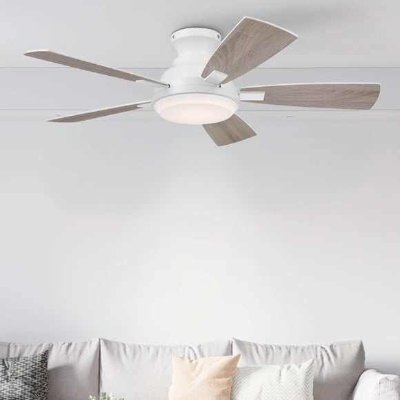Ventilador de Techo Eleve Comfort 112 cm Blanco LED con Control Remoto