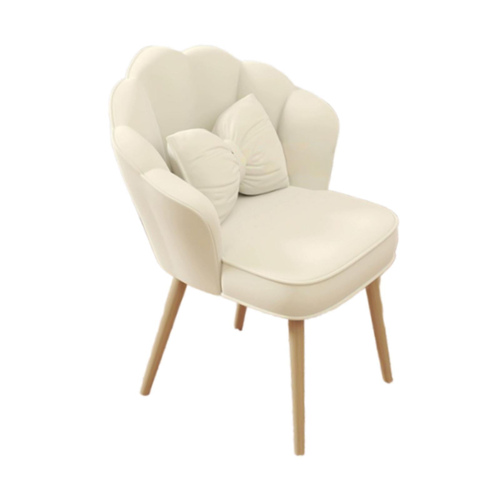 Bothyi - Sillón De Tocador, Lindo Sillón Suave Con Acento Para Oficina, Sala De Estar, Maquillaje, Color Blanco Roto