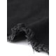 thumbnail image 5 of Chaqueta de mezclilla con botones para mujer de talla grande Agnes Orinda, solapa, manga larga, dobladillo sin rematar, camisa casual con bolsillo 2X negro, 5 of 6