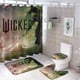 thumbnail image 1 of Wicked película-theme 4-Piece Shower Curtain Set with Rugs, Waterproof Bathroom Decor Set Includes Bath Mat, U-Shaped Rug, Toilet Lid Cover and Curtain with Hooks, 1 of 6