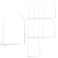 Magideal - Tarjetas De Lugar De Acrílico Transparente Con Soporte De Acrílico Números De Mesa De Boda Con Soporte De Acrílico Placas De Tarjetas De Nombre De 10 Piezas