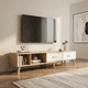 thumbnail image 2 of Rack Tv Ancho Extendible 120-198cm 2 Tiras Vanguardia Homer Color Marrón, 2 of 2