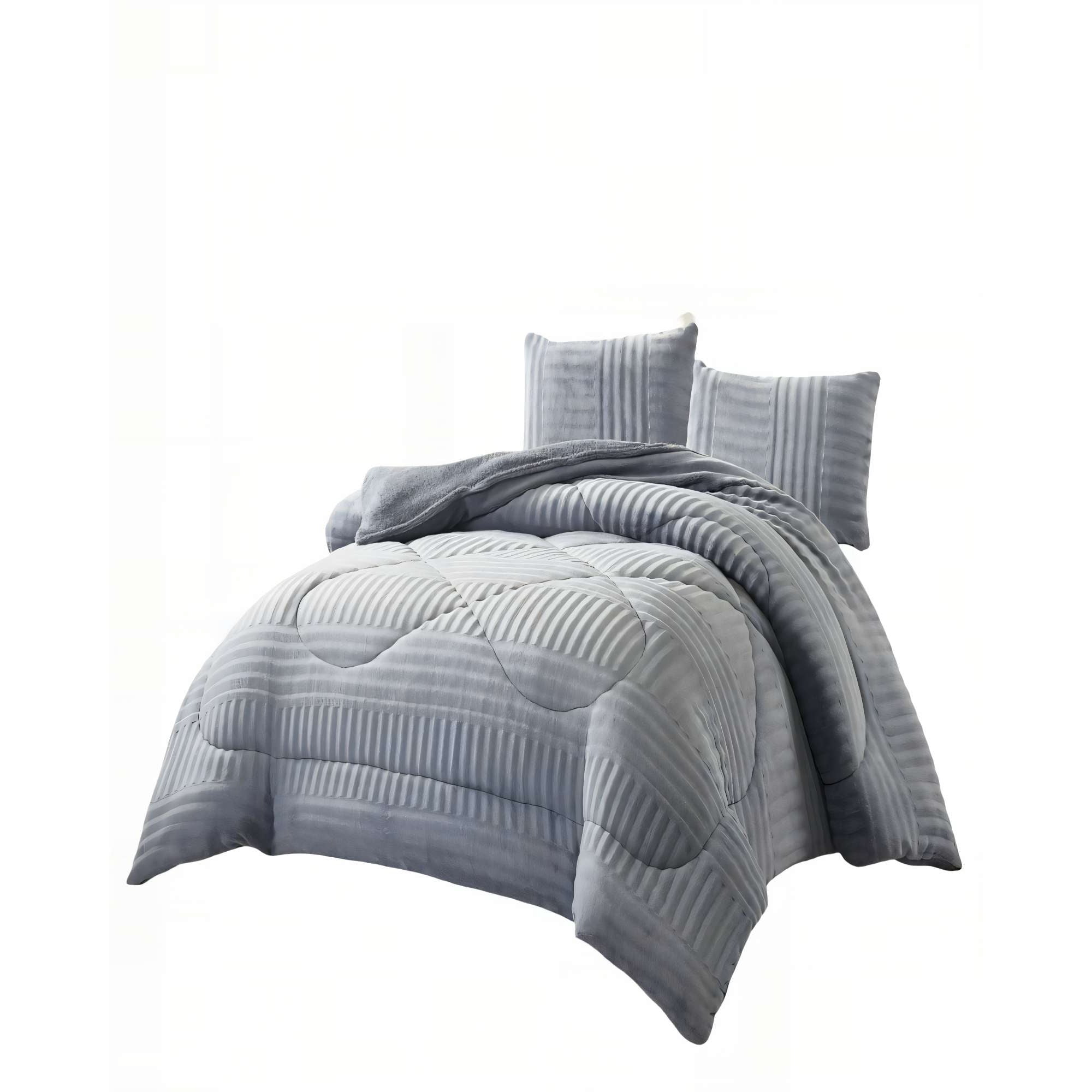 Genérico - Cobertor De Peludos Leche King Color Gris