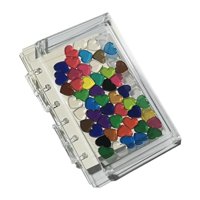 Magideal - Cuaderno De Diario De Páginas Sueltas, Cuaderno Acrílico, Hojas De Repuesto, Papelería Artesanal, 6 Agujeros Para Dibujo En Casa, Estudiantes, Escuela A7 Corazón