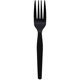 thumbnail image 1 of Tenedor de plástico Genuine Joe Heavy Weight, negro, 1000 unidades, 1 of 8