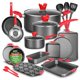 thumbnail image 1 of Juego de utensilios de cocina NutriChef, 21 piezas, antiadherentes con utensilios de silicona, 1 of 7