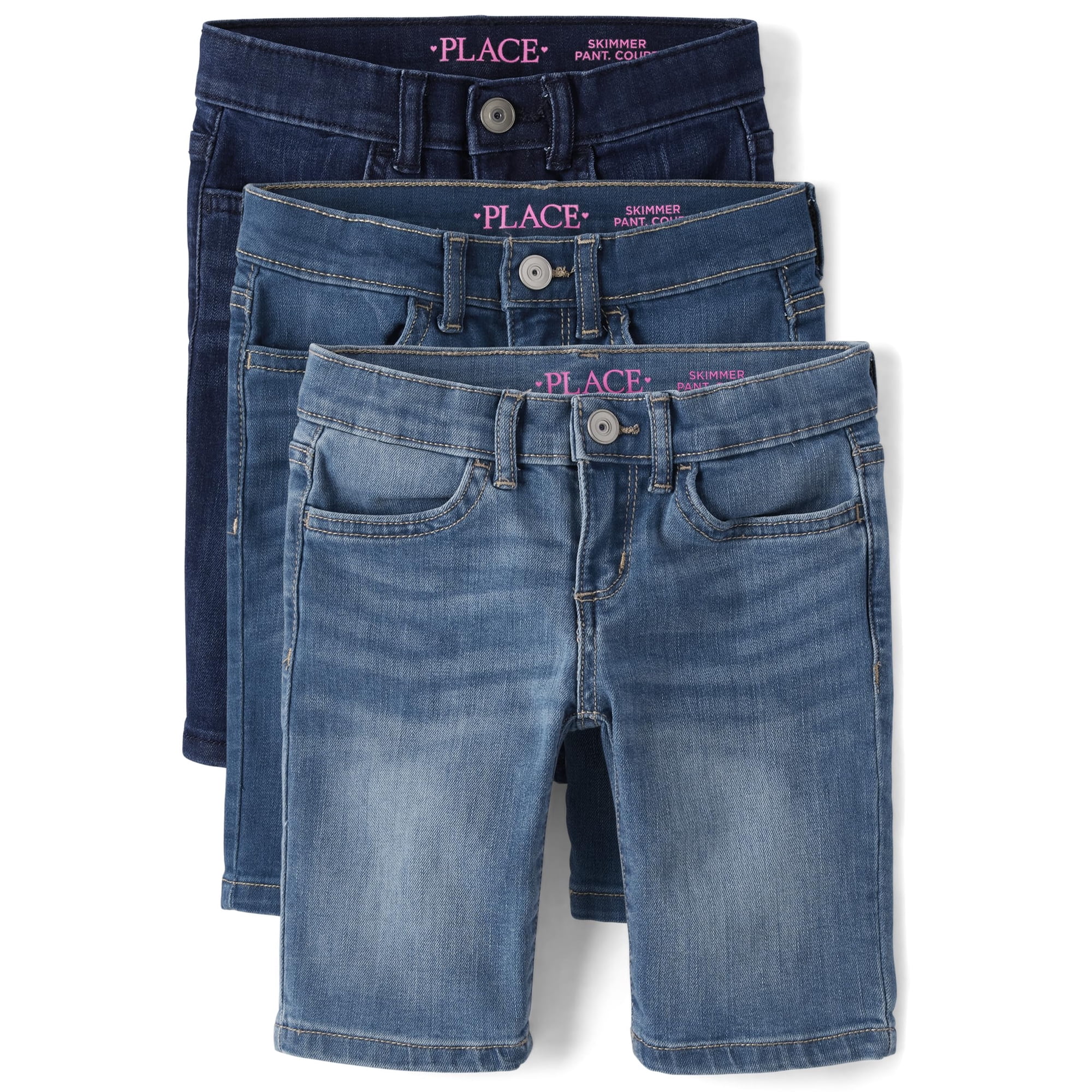 Pantalones Cortos The Children's Place Denim Skimmer Azul Claro 12 Años
