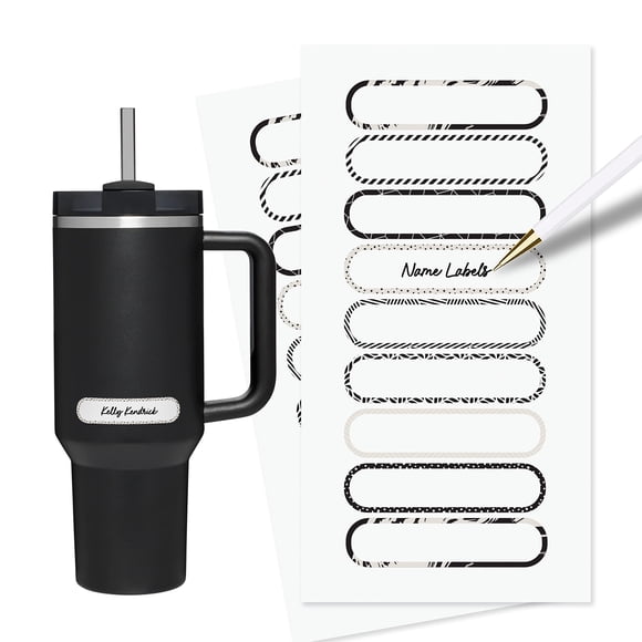 Etiquetas ThreeKin Collective 72 uds impermeables aptas para lavavajillas