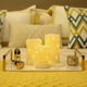 thumbnail image 4 of Velas sin llama H-BLOSSOM H-BLOSSOM, marfil parpadeante, juego de 3, 4 of 9