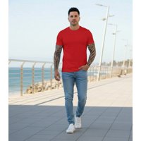 T-World - Polera 100 % Algodón Manga Corta Básica 170 Grs. Rojo