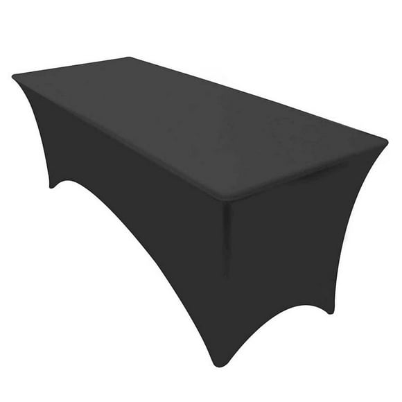 Mantel Forro Spandex Para Mesa Plegable 1.80 Mts Negro