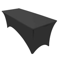 Genérico - Mantel Forro Spandex Para Mesa Plegable 1.80 Mts Negro