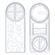thumbnail image 1 of Plantilla De Dibujo De Matemáticas De Regla Geométrica De 2 Uds Para Carpintería, 1 of 5