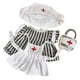 thumbnail image 1 of Ropa De Muñeca De Peluche De 20 Cm, Accesorios De Fotografía Suaves, Ropa De Muñeca, Traje De Enfermera Para Muñeca, Color Gris, 1 of 3