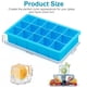 thumbnail image 2 of Bandejas para cubitos de hielo ZDPMK de silicona de fácil liberación, 15 cubos, paquete de 2, 2 of 6