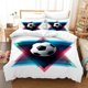 thumbnail image 1 of Football Sports Quilt Duvet Cover Set Pillowcase Bedclothes Soft3-Piece Bedding Set, 1 of 5