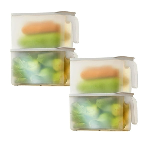 Contenedores de almacenamiento MineDecor cuadrados con tapas de 4,5 L (paquete de 4)