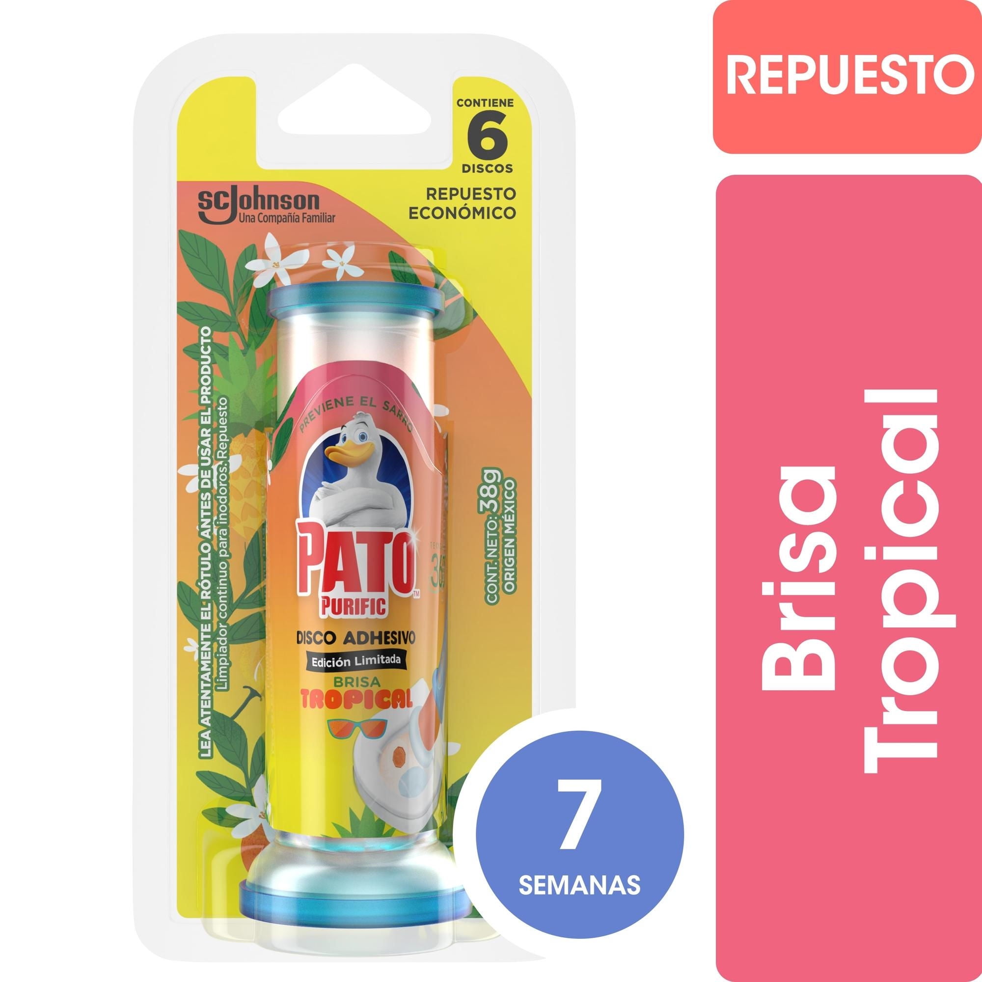 Limpiador Inodoro Discos Adhesivos Brisa Tropical 38 g Pato Purific