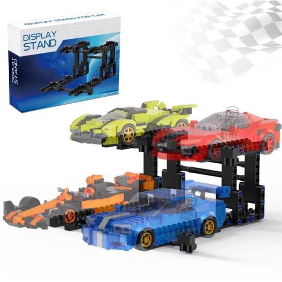 Soporte de exhibición Yuorangenet de 2 niveles para autos Lego Speed Champions