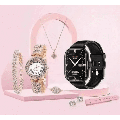 Angeles Del Hogar - Smart Watch Reloj Y Set 7 En 1De Joyería