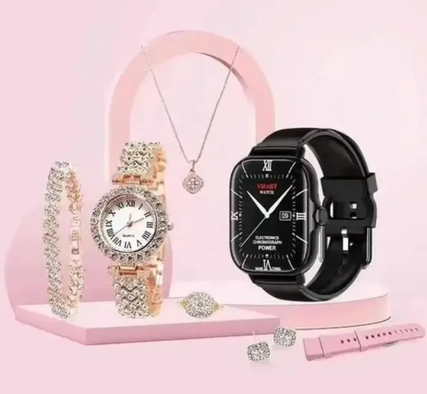 Angeles Del Hogar - Smart Watch Reloj Y Set 7 En 1De Joyería A58 Plus