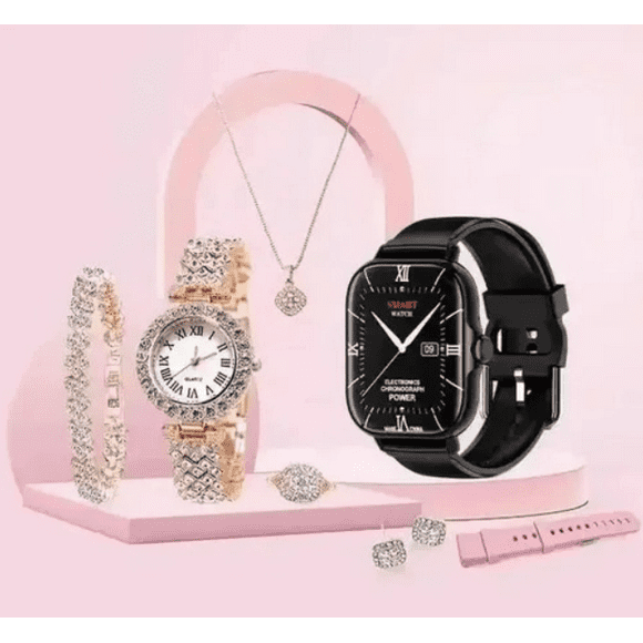 Smart Watch Reloj Y Set 7 En 1de Joyería A58 Plus