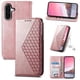 thumbnail image 1 of Funda Flip FOXDOCK para Samsung Galaxy A26 , Estilo Billetera con Diseño Rombo, Correa de Mano y Soporte, Uso Diario, 1 of 6