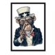 thumbnail image 1 of Cuadro Monkey Tío Sam con Marco Negro 50x40 Cm, 1 of 1
