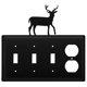 thumbnail image 1 of Cubierta para interruptor y toma Village Wrought Iron con ciervo, hierro forjado, 21 x 20 cm, 1 of 1