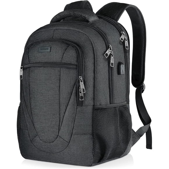 Mochila Para Portátil De Viaje De 17 Pulgadas Resistente Al Agua Negra