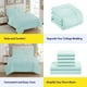 thumbnail image 2 of Juego de ropa de cama Sweet Home Collection para dormitorio, tamaño doble, color aguamarina, 2 of 3