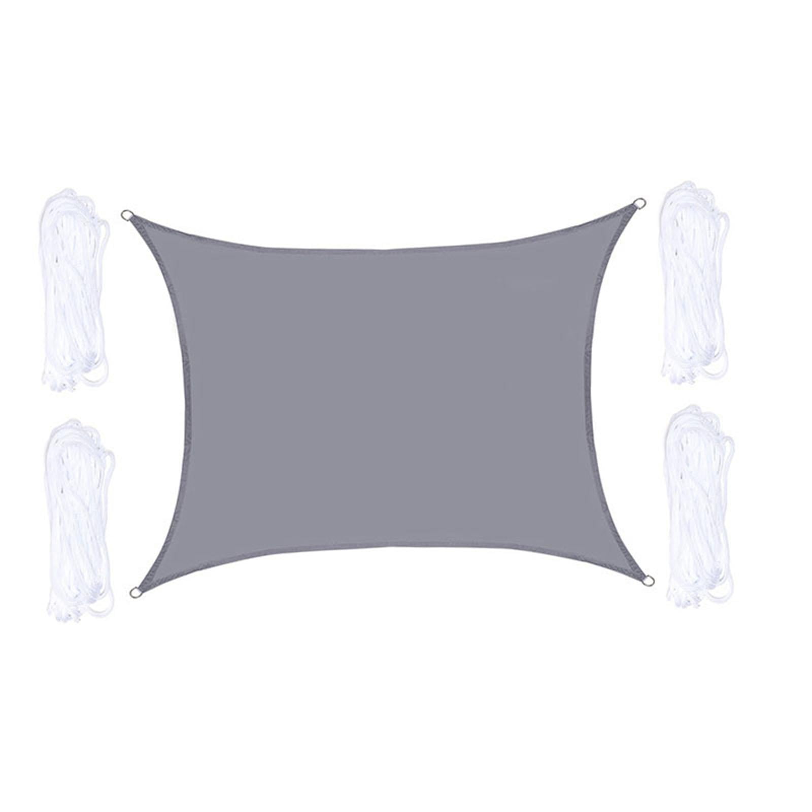 Ioensy - Toldo Vela De Sombra Rectangular Ligero Para Piscina, Exterior, Senderismo, Color Gris