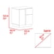 thumbnail image 3 of Velador 2 Puertas Y 1 Cajon Carmi 52x45x40 CmFresno Y Blanco, 3 of 3