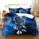 thumbnail image 1 of Blue Dream Catcher Quilt Duvet Cover Set Bedspread Double Pillowcase Bedding3-Piece Bedding Set, 1 of 5