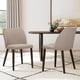 thumbnail image 1 of Sillas de comedor COLAMY, modernas, de tela, juego de 2 unidades, color camel, 1 of 4