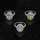 thumbnail image 4 of Anillo de Compromiso para Mujer de Plata Esterlina 925 Ovalado 5.6Uds Zafiro Rosa Zafiro Blanco Citrino Gema Boda Joyería Fina, 4 of 7