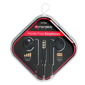 Monster - Audifonos Alambricos Manos Libres Jack 3.5Mm Negro M19