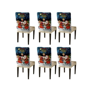 Teng Fei - Pack 6 Fundas De Respaldo De Sillas Diseño Navidad Tf23