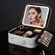 thumbnail image 1 of Estuche Maquillaje 2 en 1 Bolso Cosmetiquero Espejo Con Luz Led Organizador, 1 of 10