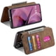 thumbnail image 4 of Funda Billetera Magnética para Motorola Moto G55 Soporte Tarjetas Desmontable Marrón, 4 of 6
