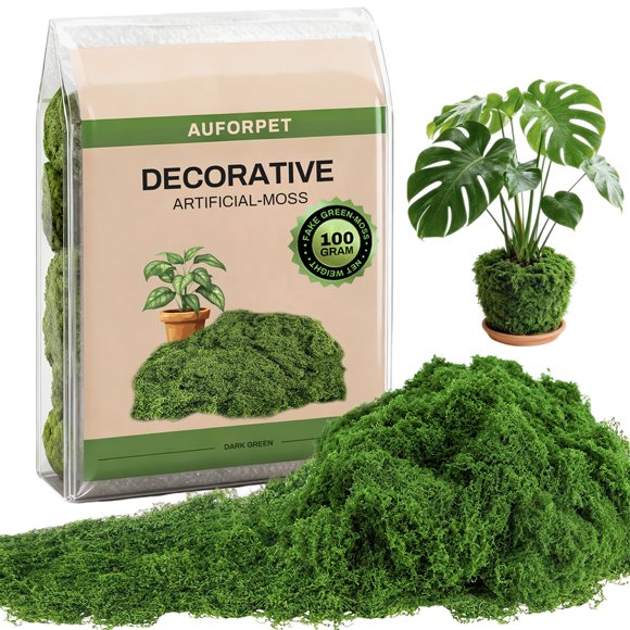 Musgo Artificial AUFORPET 100 g Verde Oscuro que No Se Decolora