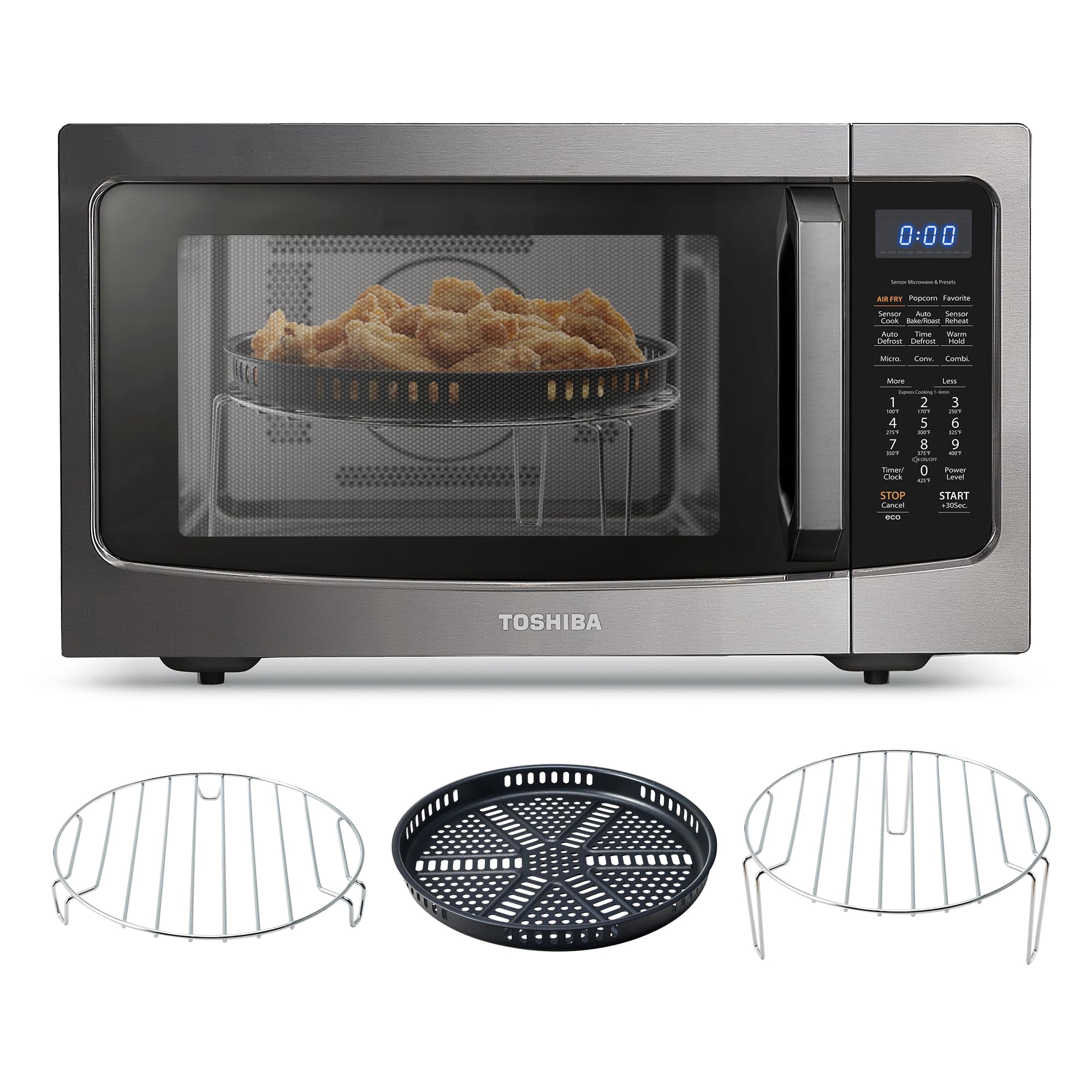 Horno Microondas Toshiba Ml-ec42p (bs) 1.5 Pies Cúbicos 1000 W Negro