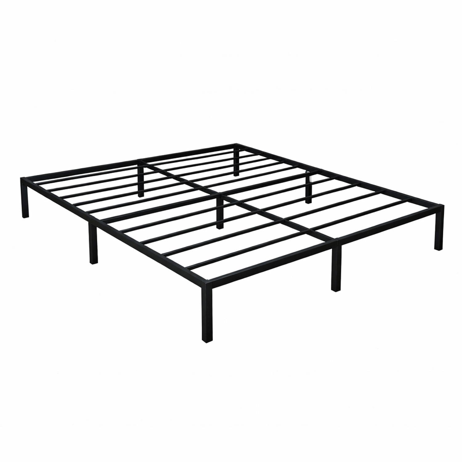 Base De Cama Metál Queen 2,5 Plaza 200x150x36 Negro Airhouse