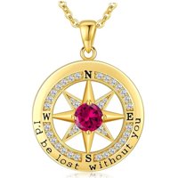 Collar Heshpaws Compass Necklace Plata