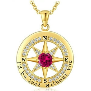 Collar Heshpaws Compass Necklace Plata