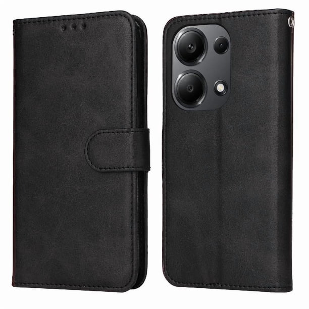 Funda Billetera para Xiaomi Redmi 13 Pro 4G con Porta Tarjetas y Soporte Ajustable Negro