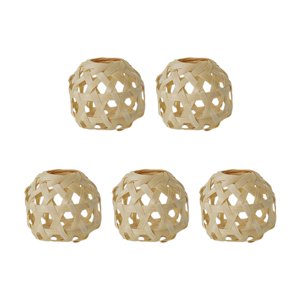 Ioensy - Reemplazo De La Cubierta De La Luz De La Lámpara De La Pantalla De La Lámpara Tejida A Mano De 5 Uds Para El Restaurante Grande