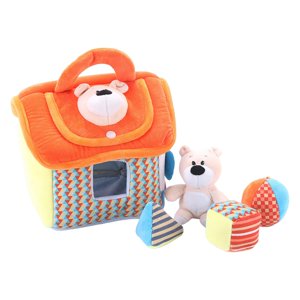 Magideal - Bloque De Construcción De Tela Suave Montessori, Juego Para Padres E Hijos, Clasificación De Juguetes Educativos Para Edades Tempranas, Cognición De Casa Del Oso