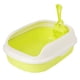 thumbnail image 3 of Caja de arena para animales pequeños, portátil, a prueba de salpicaduras, colcha semicerrada, inodoro para gatos, fácil de limpiar, bandeja de arena p Verde, 3 of 5